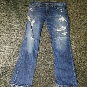 Destroyed Levi's 511 Straight Leg Jeans 36